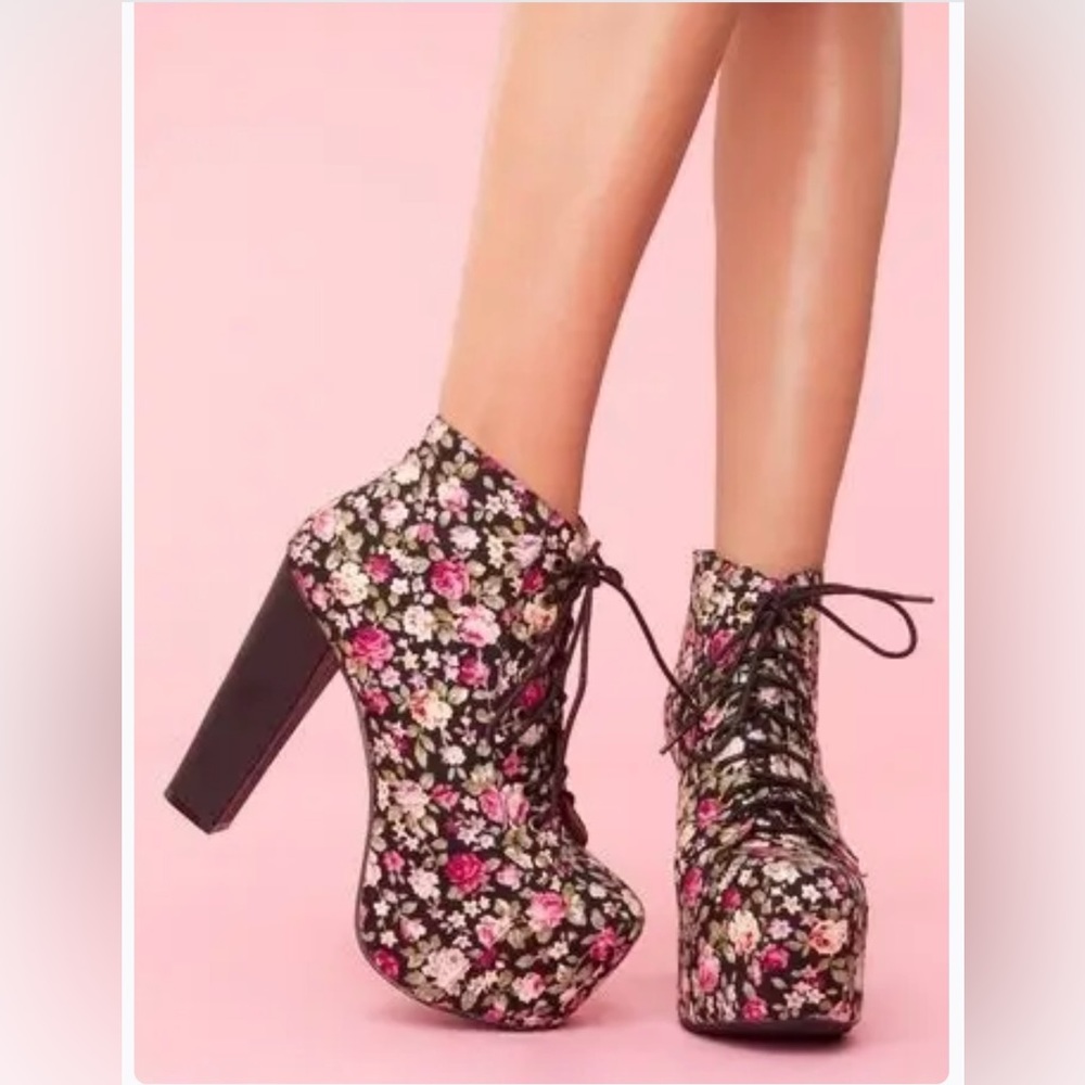 Jeffrey Campbell Floral Lita Platform Bootie